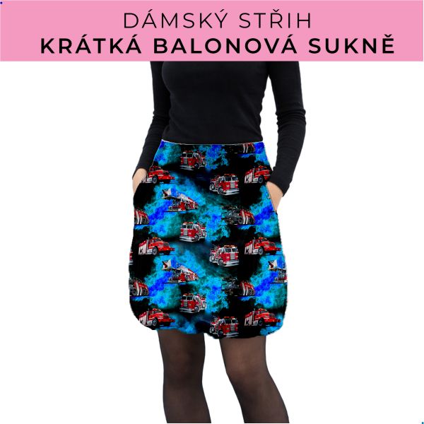 Dámský střih - balonová krátká sukně