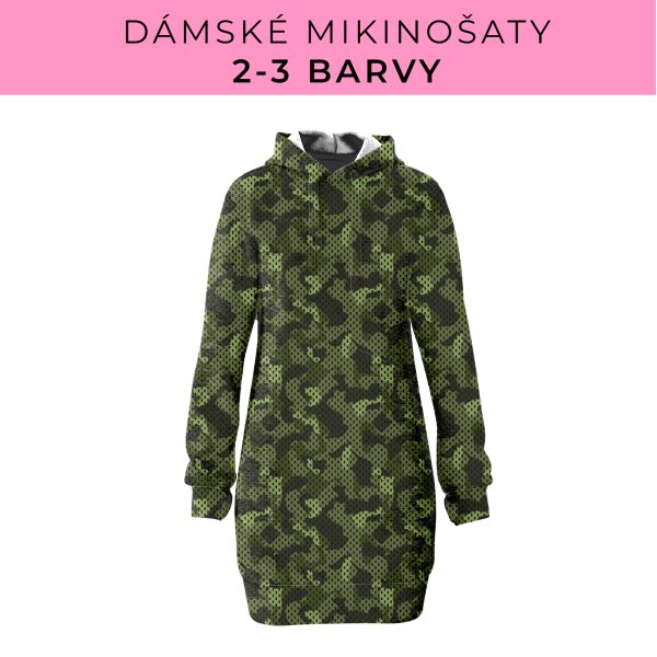 DÁMSKÝ střih - Mikinošaty 2-3 barvy