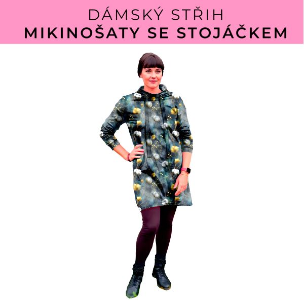 Dámský střih - mikinové šaty se stojáčkem
