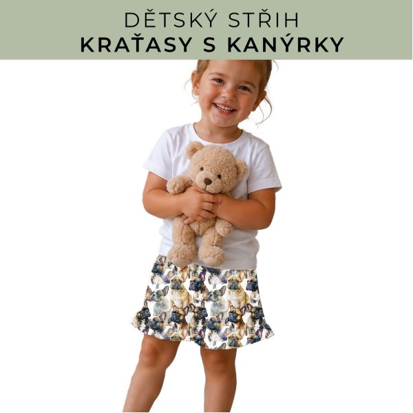Dětský střih - Kraťásky s kanýrkem
