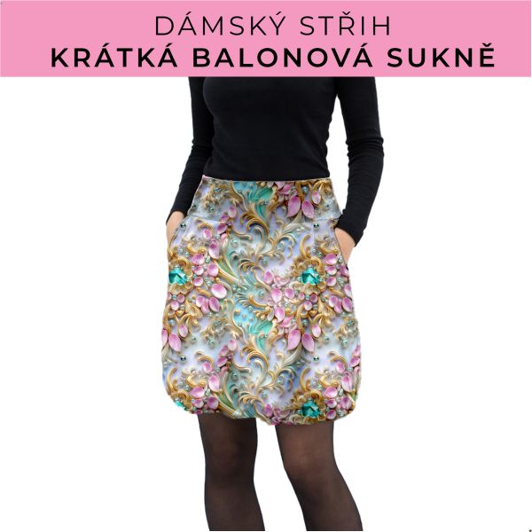 Dámský střih - balonová krátká sukně