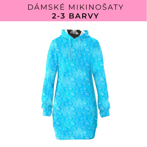 DÁMSKÝ střih - Mikinošaty 2-3 barvy