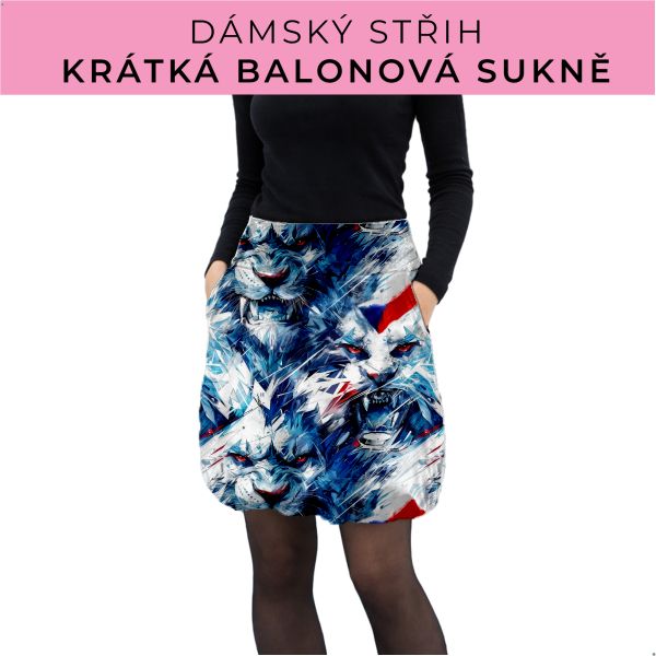 Dámský střih - balonová krátká sukně