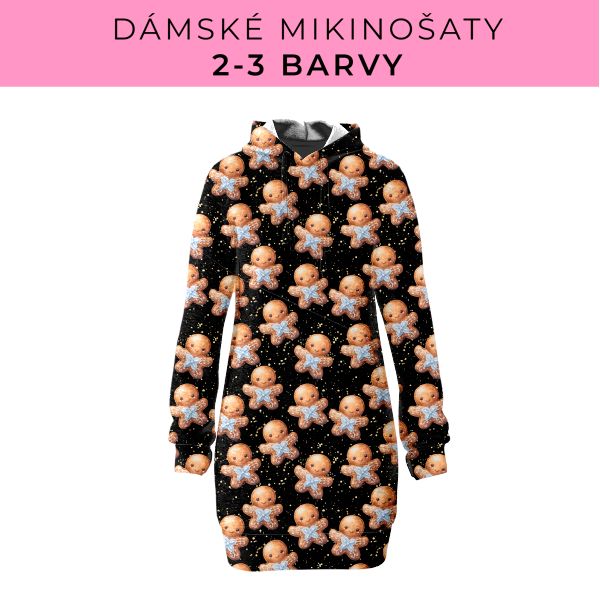 DÁMSKÝ střih - Mikinošaty 2-3 barvy