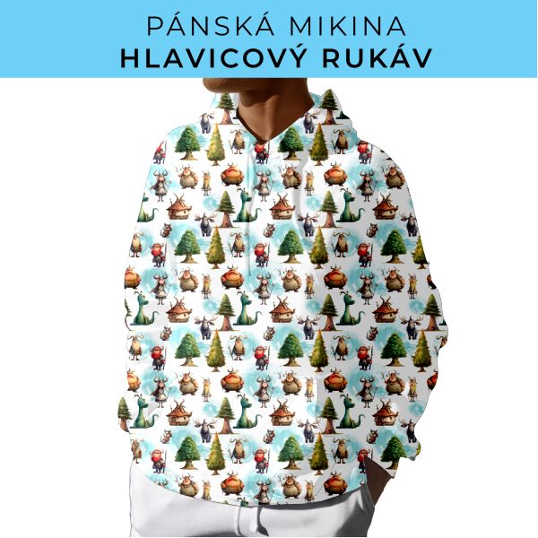 PÁNSKÝ střih - mikina s kapucí