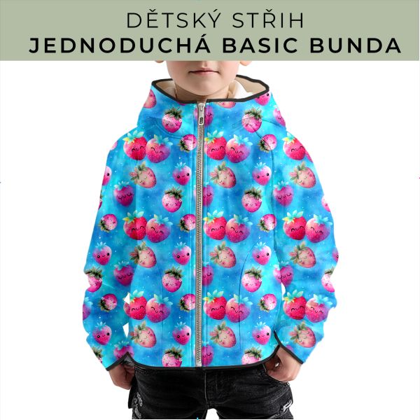 Dětský střih - jednoduchá dětská BASIC  bunda