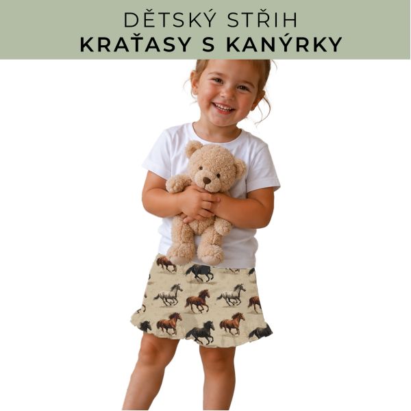 Dětský střih - Kraťásky s kanýrkem