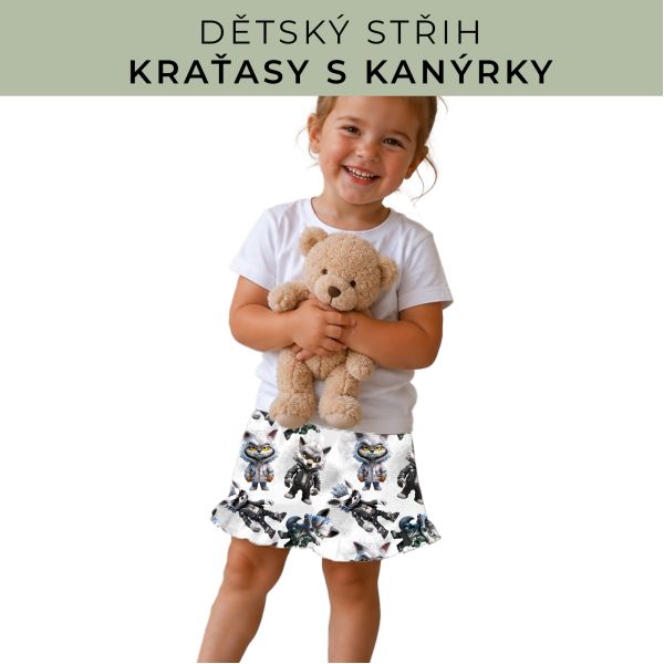 Dětský střih - Kraťásky s kanýrkem