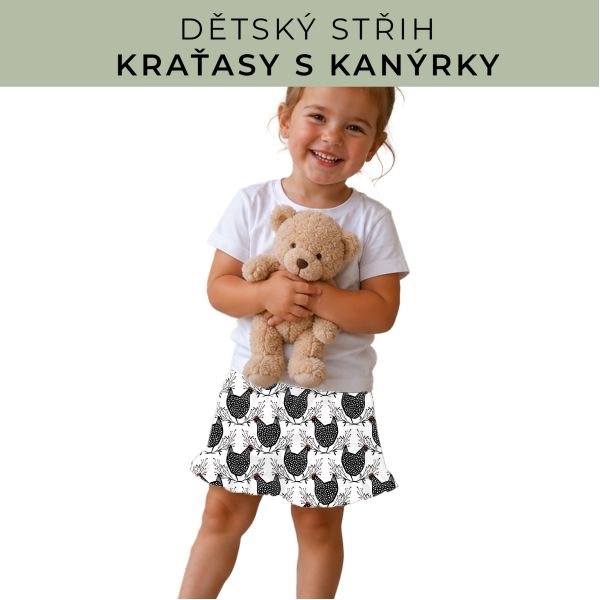 Dětský střih - Kraťásky s kanýrkem
