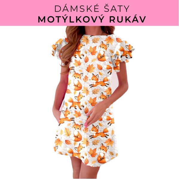 DÁMSKÝ střih - šaty s motýlkovým rukávem