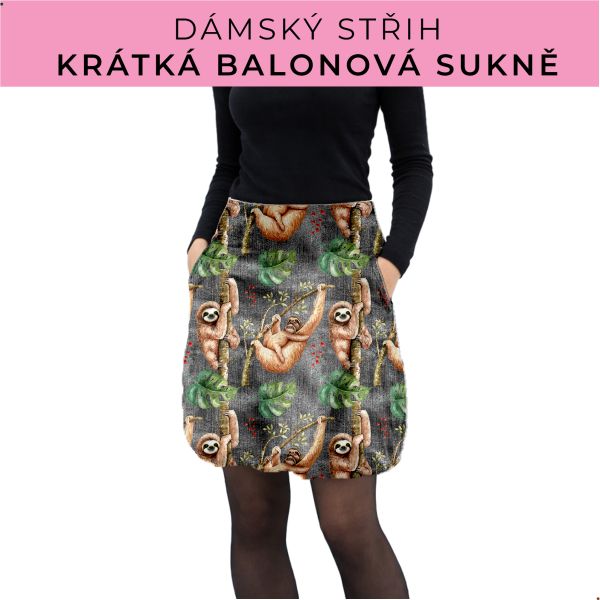 Dámský střih - balonová krátká sukně