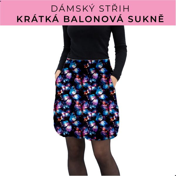 Dámský střih - balonová krátká sukně