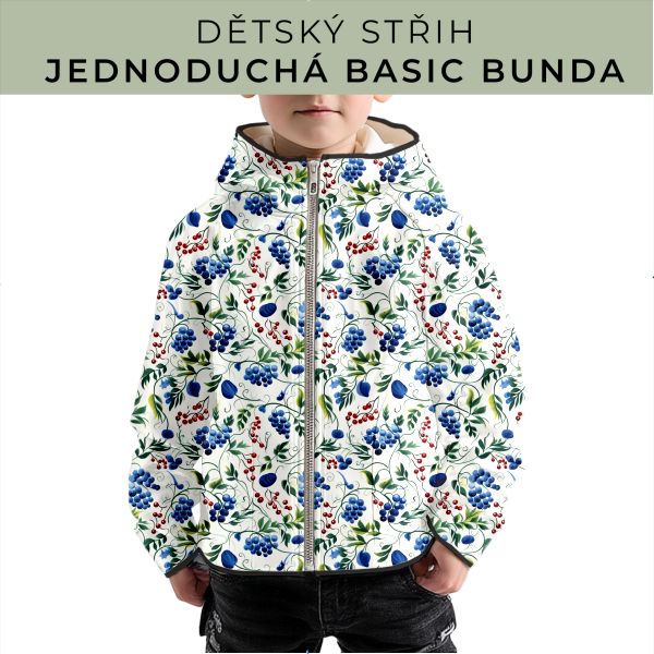 Dětský střih - jednoduchá dětská BASIC  bunda