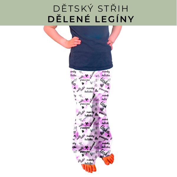 Dětský střih - Dělené legíny
