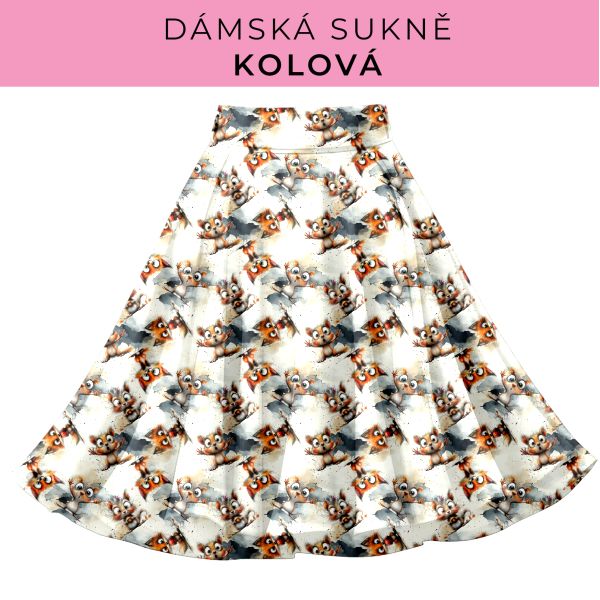 DÁMSKÝ střih - Kolová sukně