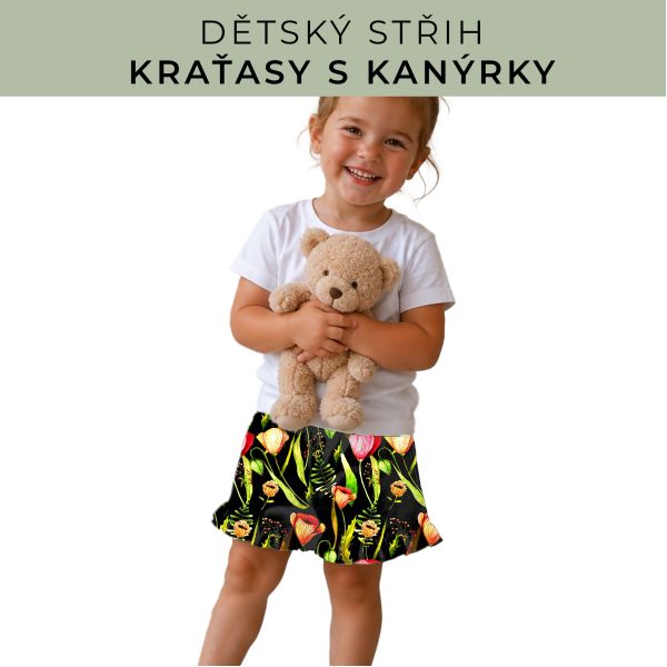 Dětský střih - Kraťásky s kanýrkem