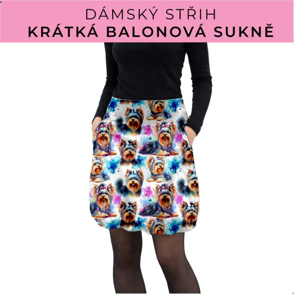 Dámský střih - balonová krátká sukně