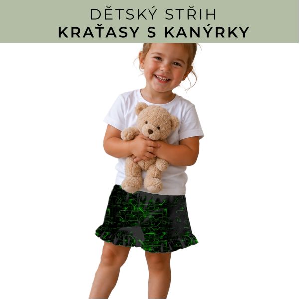 Dětský střih - Kraťásky s kanýrkem
