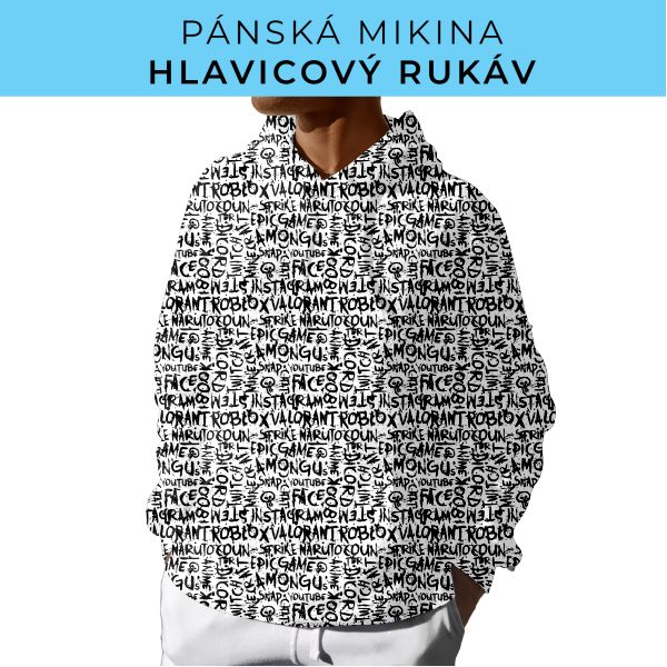 PÁNSKÝ střih - mikina s kapucí