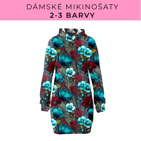 DÁMSKÝ střih - Mikinošaty 2-3 barvy