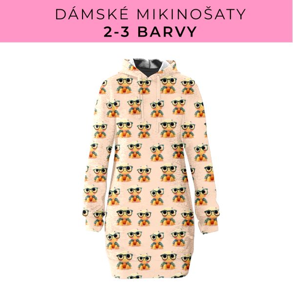 DÁMSKÝ střih - Mikinošaty 2-3 barvy