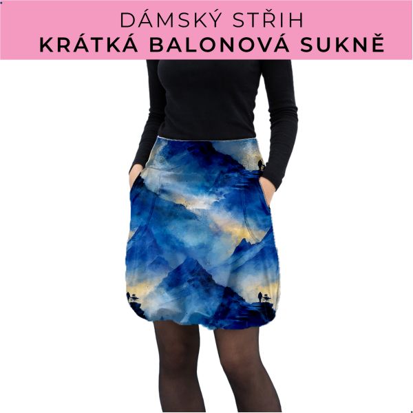 Dámský střih - balonová krátká sukně