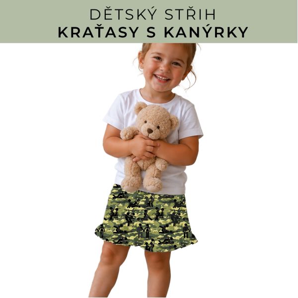 Dětský střih - Kraťásky s kanýrkem