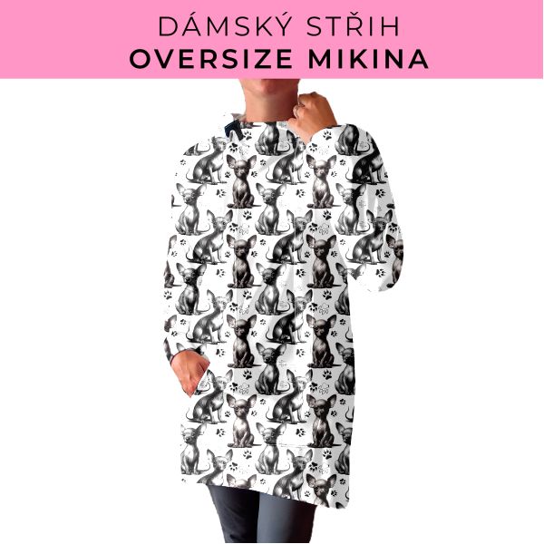 DÁMSKÝ střih - Oversize mikina