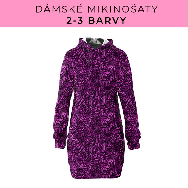 DÁMSKÝ střih - Mikinošaty 2-3 barvy