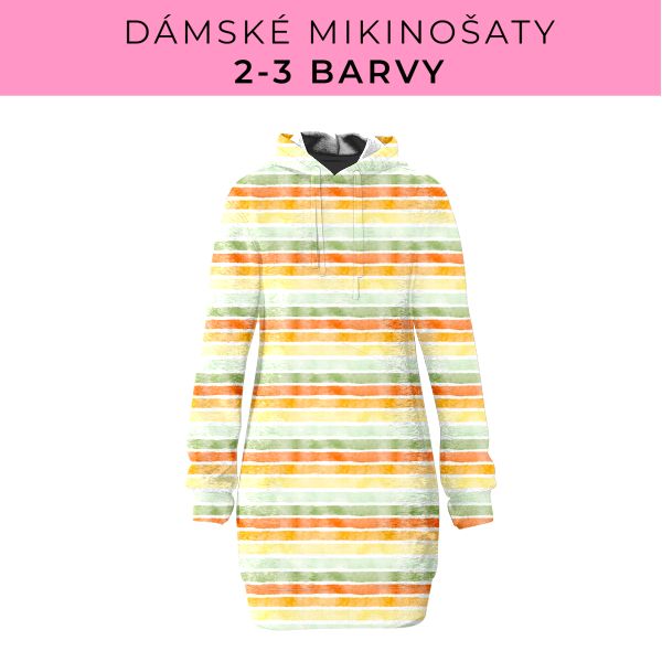 DÁMSKÝ střih - Mikinošaty 2-3 barvy