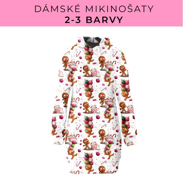 DÁMSKÝ střih - Mikinošaty 2-3 barvy
