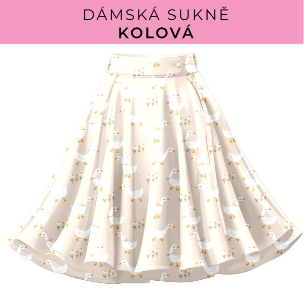 DÁMSKÝ střih - Kolová sukně