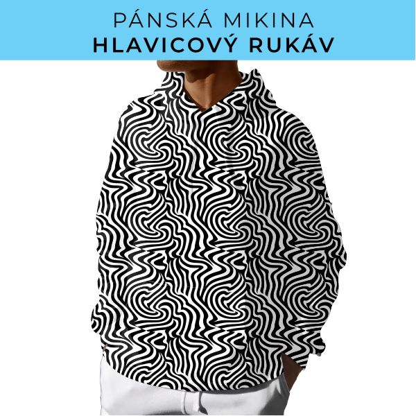 PÁNSKÝ střih - mikina s kapucí
