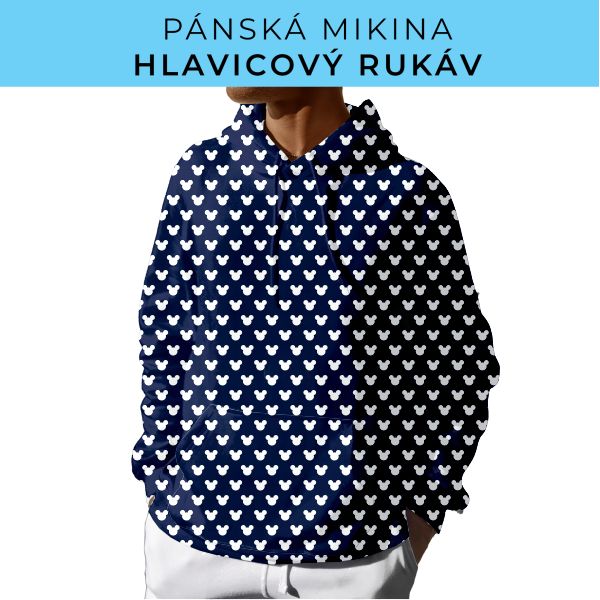 PÁNSKÝ střih - mikina s kapucí