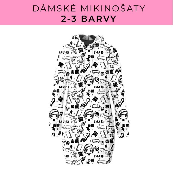 DÁMSKÝ střih - Mikinošaty 2-3 barvy