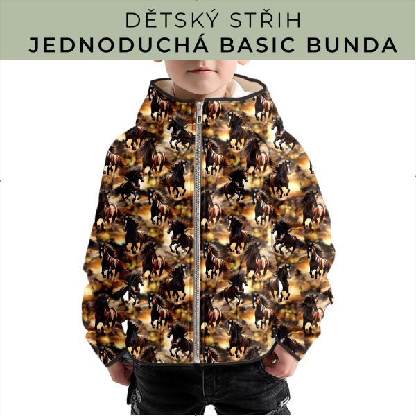 Dětský střih - jednoduchá dětská BASIC  bunda