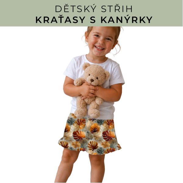Dětský střih - Kraťásky s kanýrkem