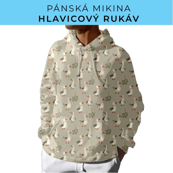 PÁNSKÝ střih - mikina s kapucí