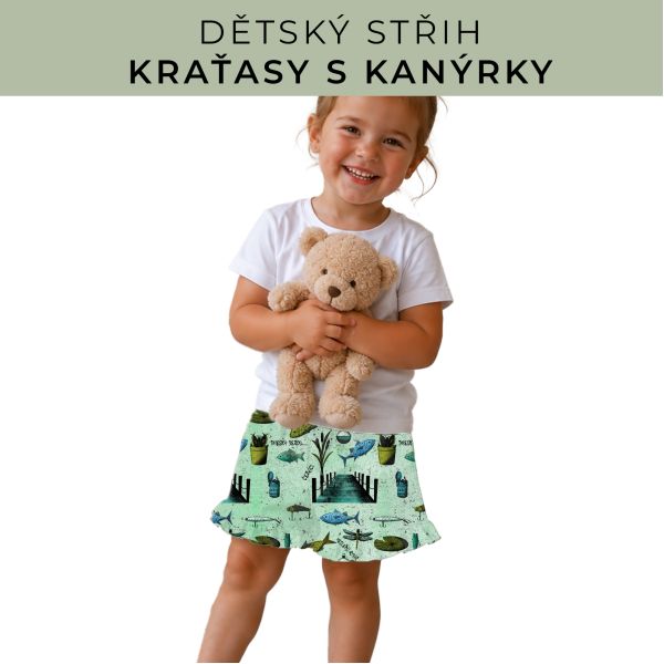 Dětský střih - Kraťásky s kanýrkem