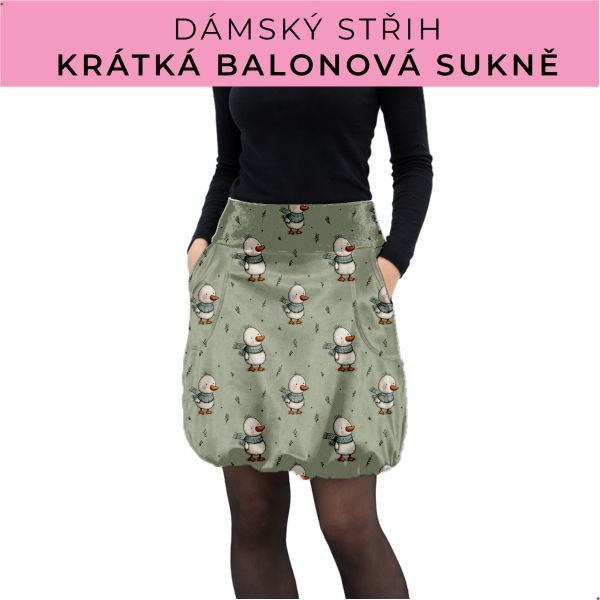 Dámský střih - balonová krátká sukně