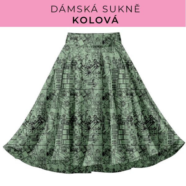 DÁMSKÝ střih - Kolová sukně