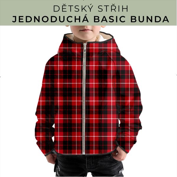 Dětský střih - jednoduchá dětská BASIC  bunda