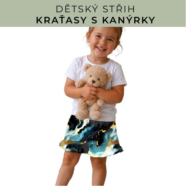 Dětský střih - Kraťásky s kanýrkem