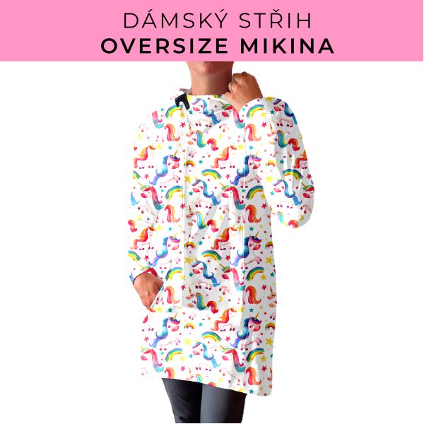DÁMSKÝ střih - Oversize mikina