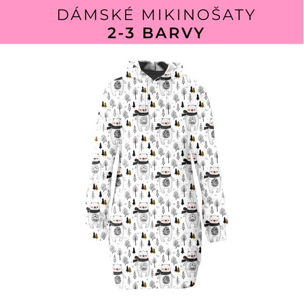 DÁMSKÝ střih - Mikinošaty 2-3 barvy