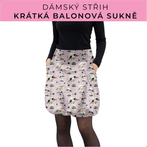 Dámský střih - balonová krátká sukně