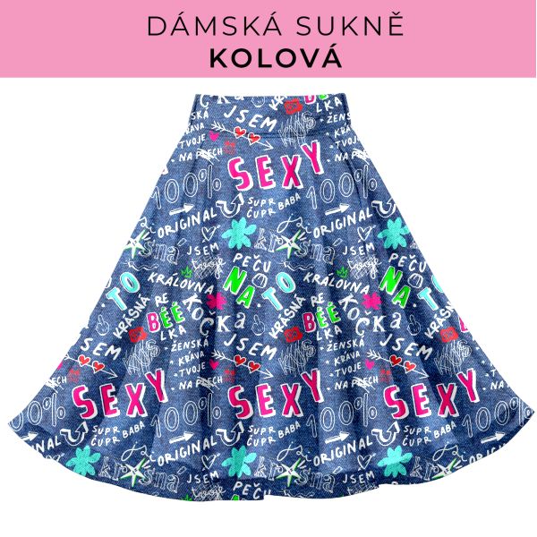 DÁMSKÝ střih - Kolová sukně