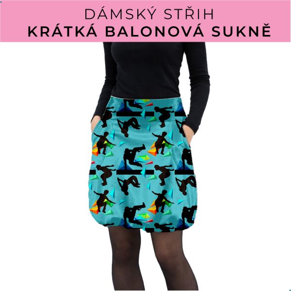 Dámský střih - balonová krátká sukně