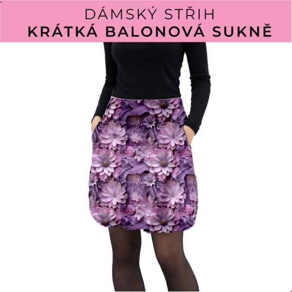 Dámský střih - balonová krátká sukně