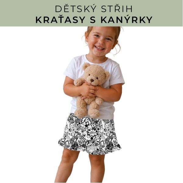 Dětský střih - Kraťásky s kanýrkem